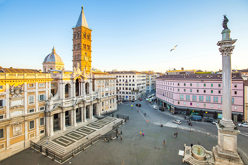 Facciata Basilica di Santa Maria Maggiore in Piazza dell'Esquilino
